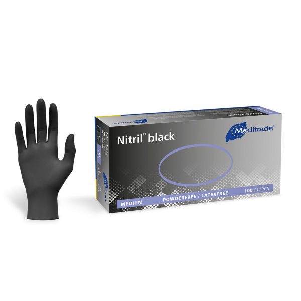 Nitril Handschuhe schwarz, puderfrei, 100 Stück – Bild 3