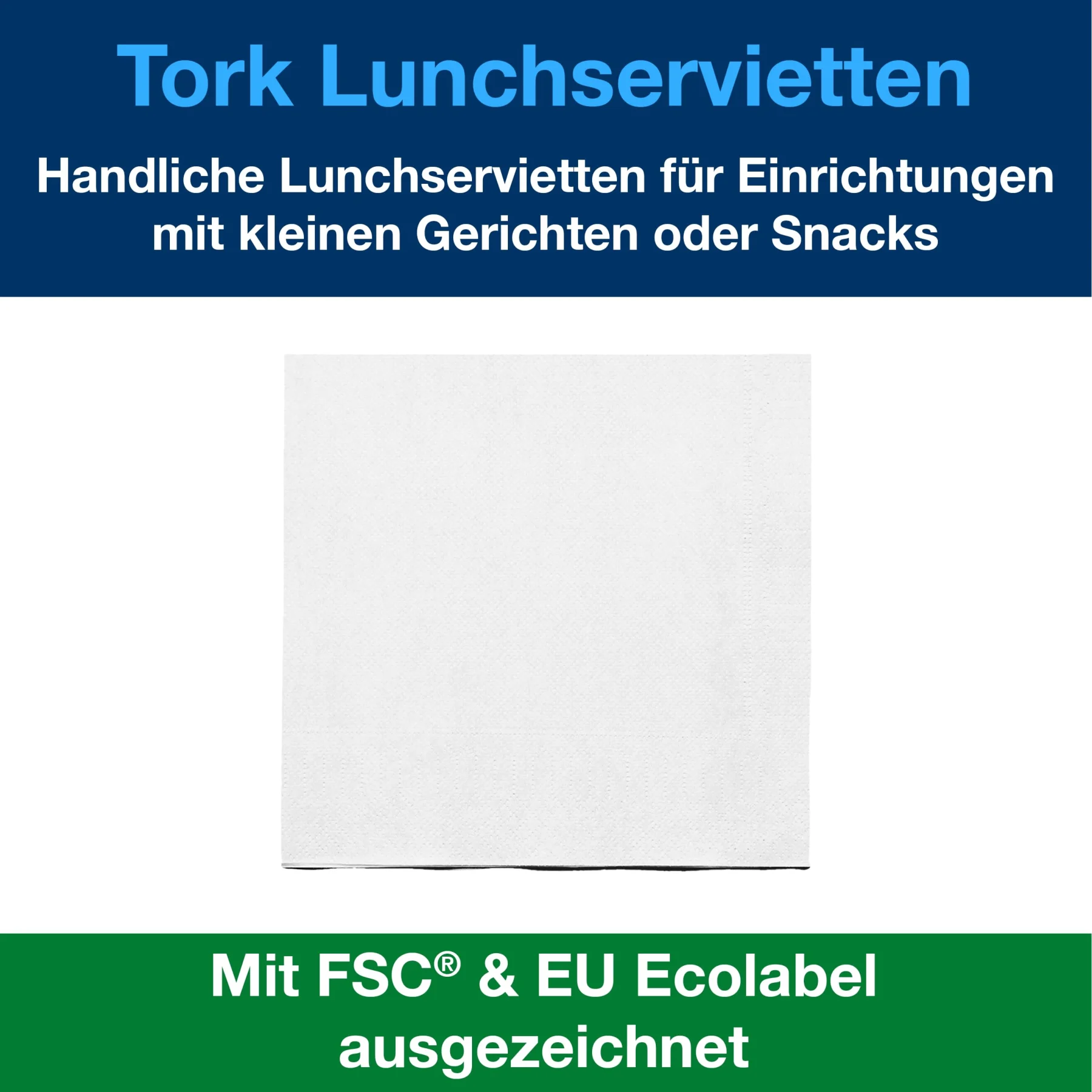 Servietten 33 x 33 cm, 2- lagig, 10 x 200 Stück, div. Ausführungen von TORK