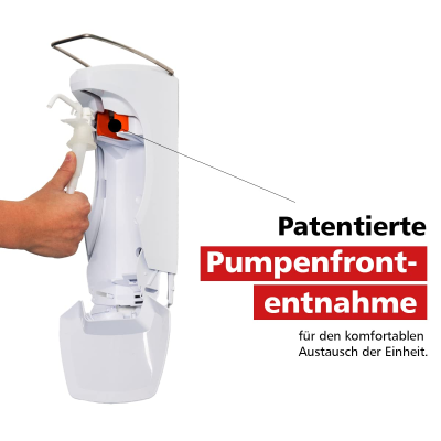 Eurospender aus Kunststoff 500ml OPHARDT RX 5 M weiß mit Abtropfschale – Bild 2