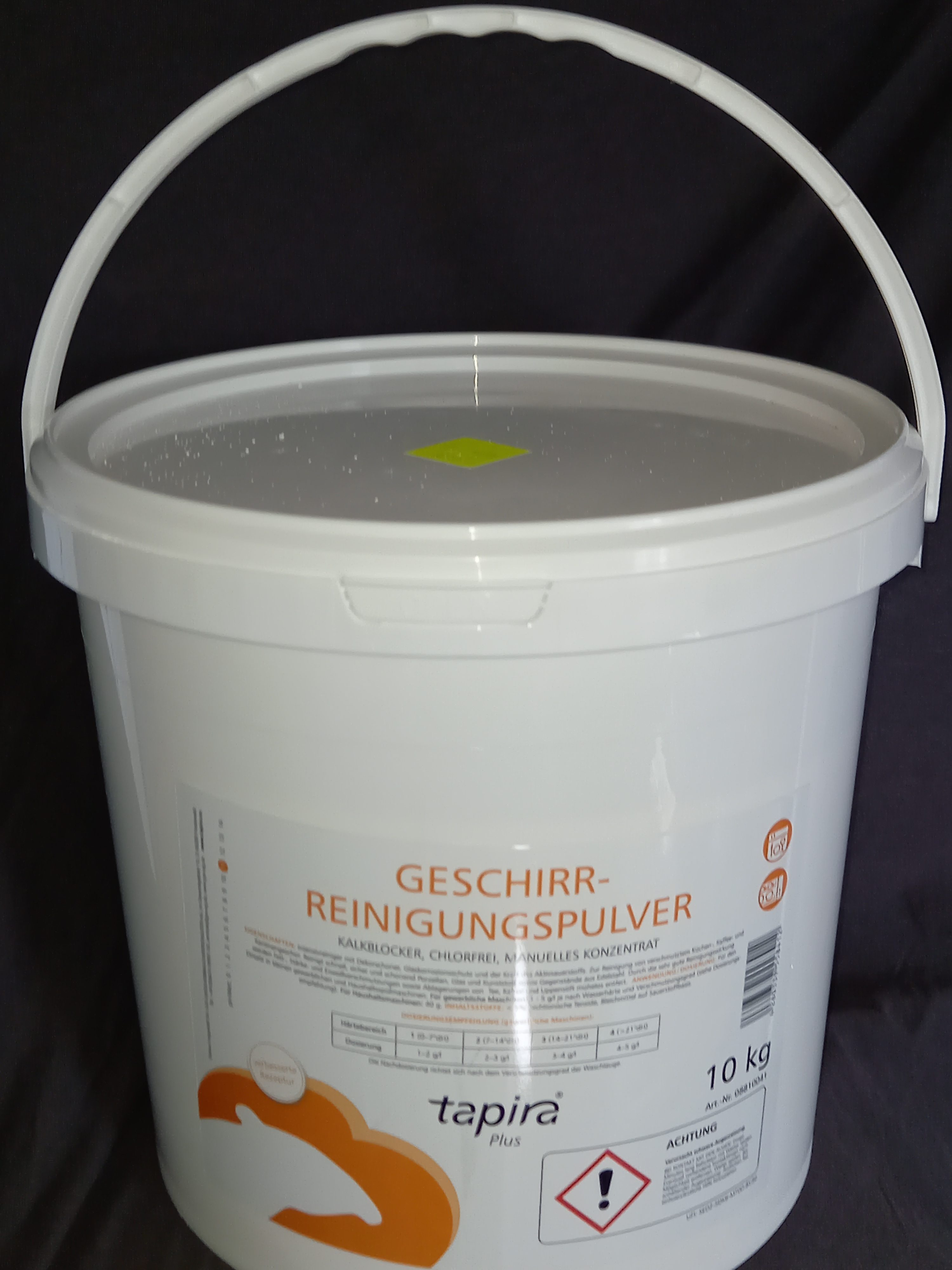 Tapira plus Geschirrreinigungspulver CF chlorfreies, manuelles Konzentrat 10 kg