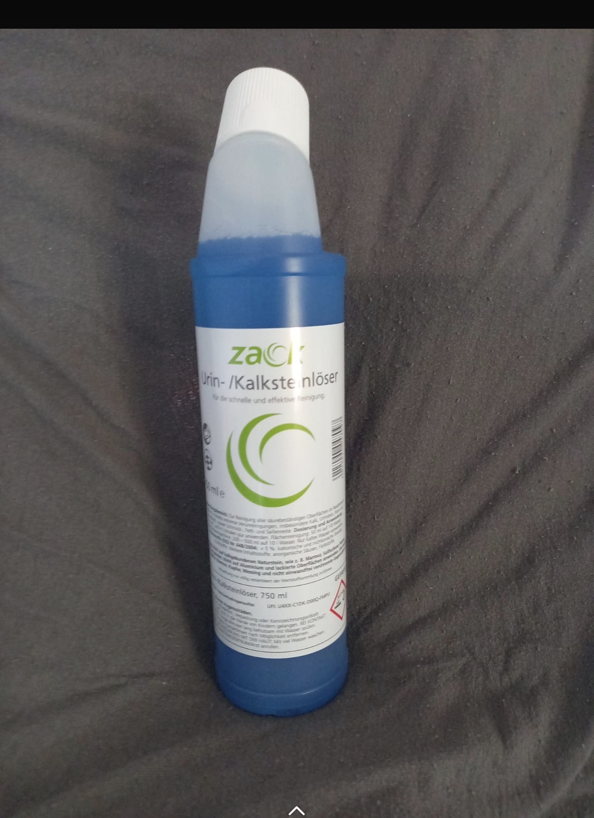 ZACK Urinsteinlöser und Kalksteinlöser 750 ml für säurebständigen Flächen im Nassbereich